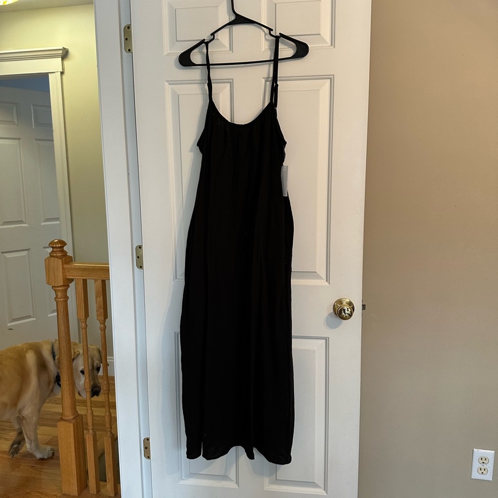 Sol Angeles Black Sleeveless Maxi Slip Dress - Picture 2 of 5